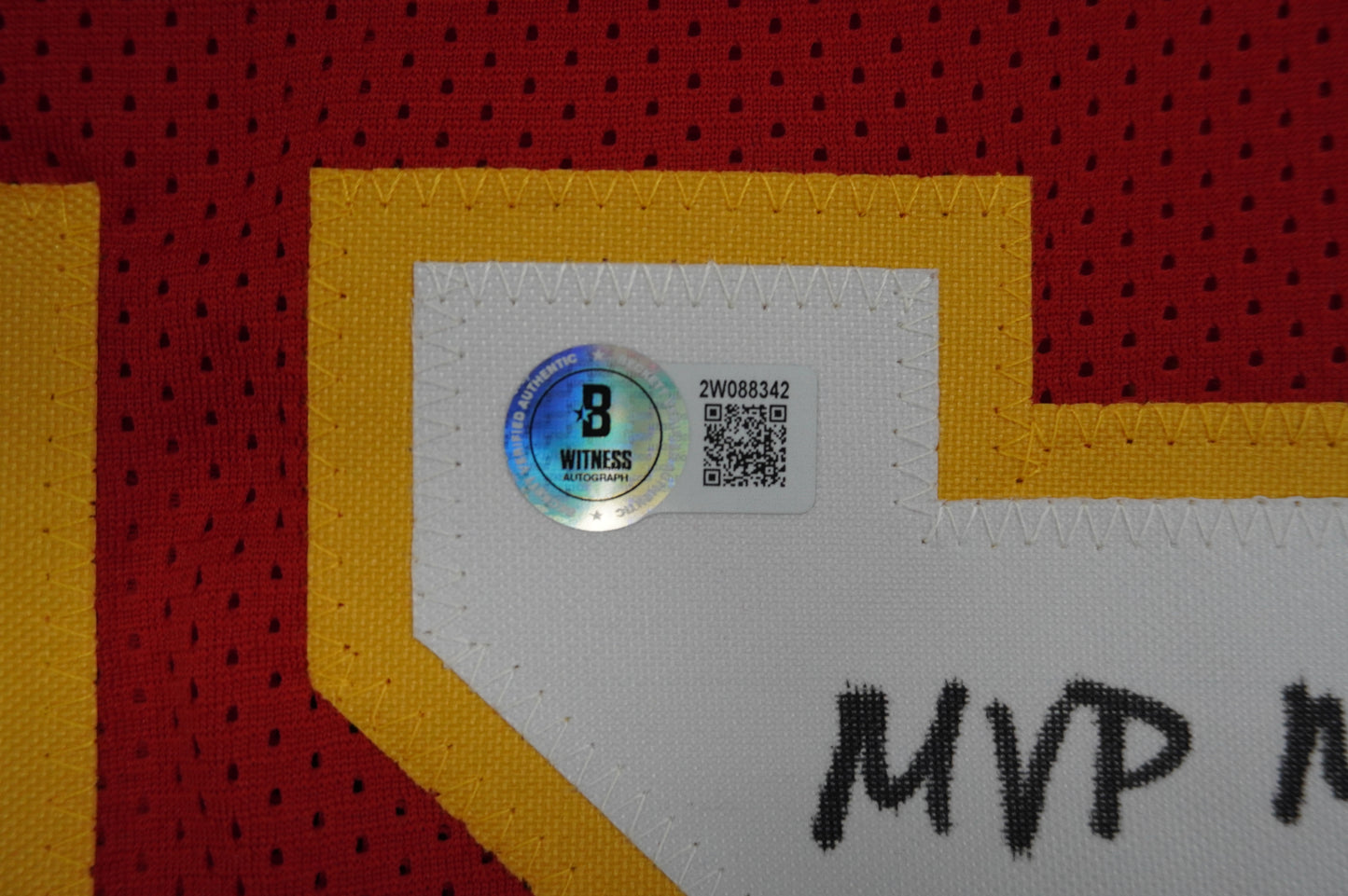 PAT PATRICK MAHOMES SR TWINS CHIEFS SIGNED JERSEY w/THE REAL MVPMAKER BAS