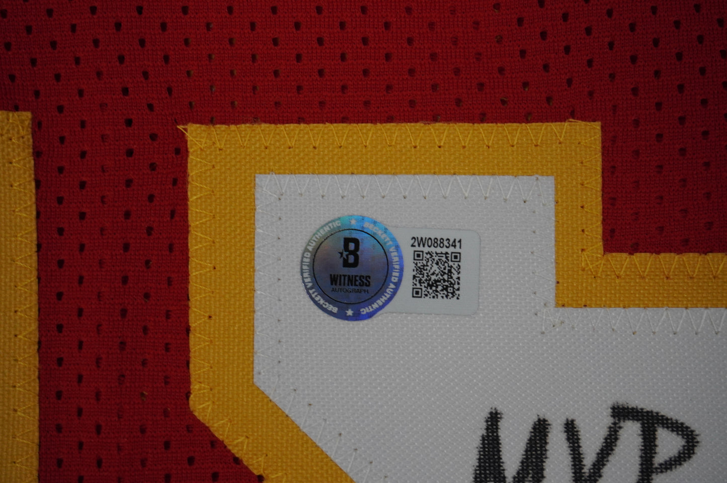 PAT PATRICK MAHOMES SR TWINS CHIEFS SIGNED JERSEY w/THE REAL MVPMAKER BAS