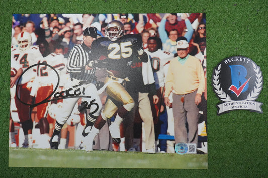 RAGHIB "ROCKET" ISMAIL SIGNED 8x10 Notre Dame BAS COA