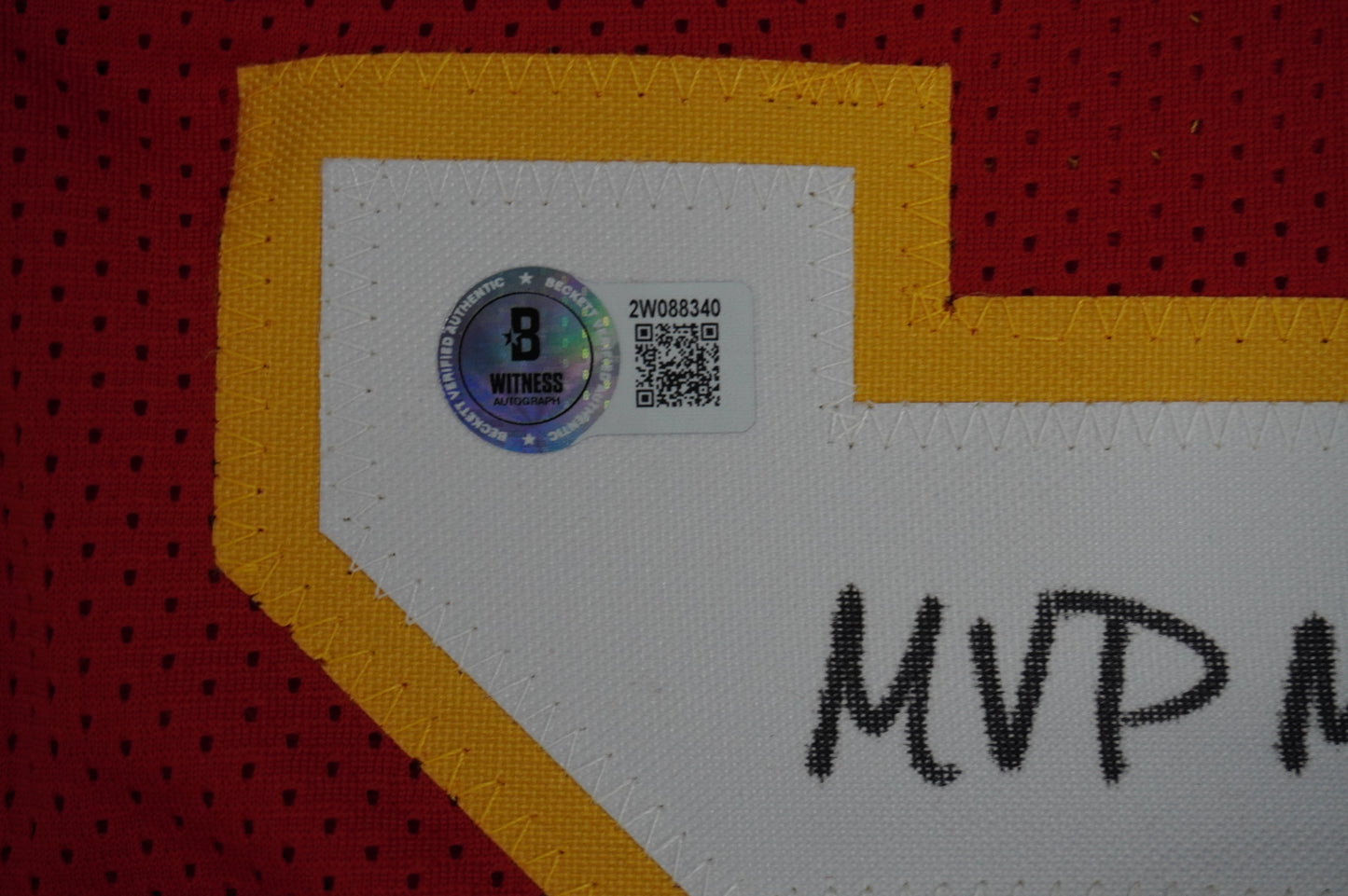 PAT PATRICK MAHOMES SR TWINS CHIEFS SIGNED JERSEY w/THE REAL MVPMAKER BAS