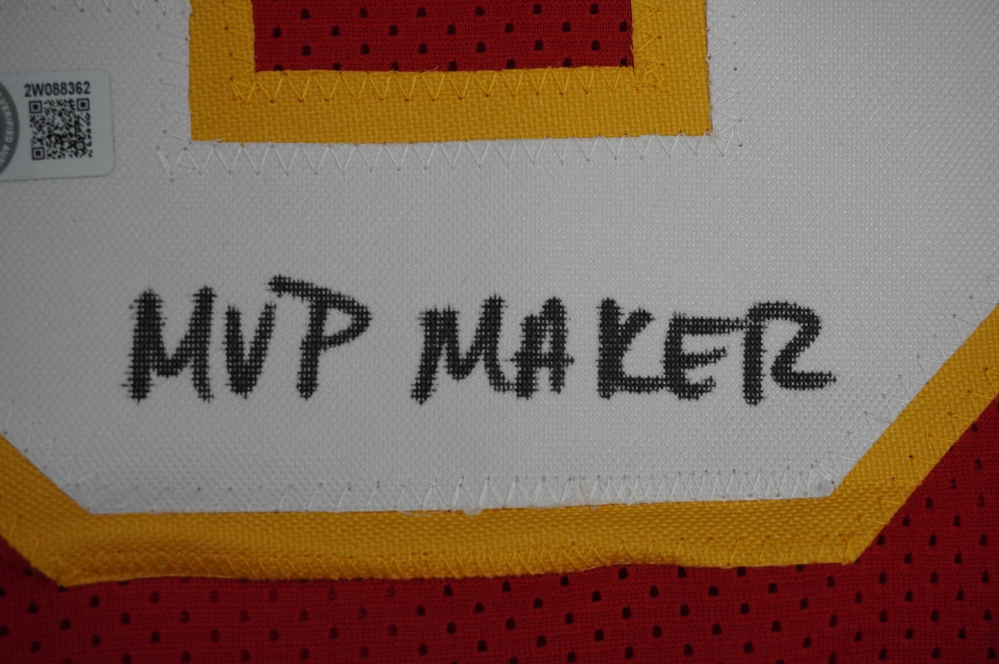 PAT PATRICK MAHOMES SR KANSAS CITY CHIEFS SIGNED JERSEY w/OG MVPMAKER BAS