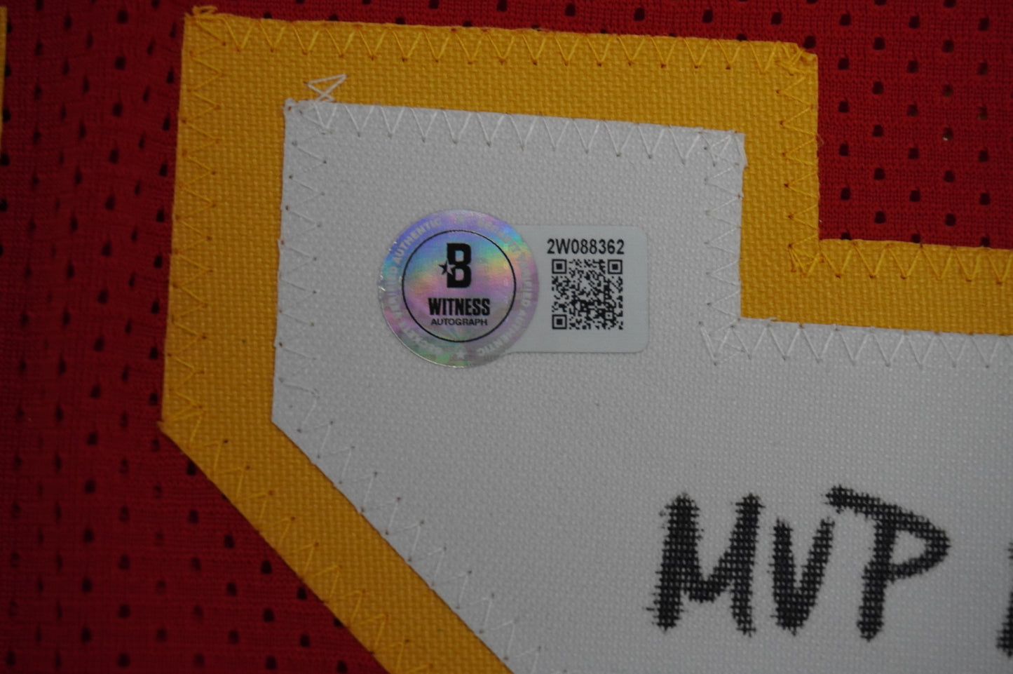 PAT PATRICK MAHOMES SR KANSAS CITY CHIEFS SIGNED JERSEY w/OG MVPMAKER BAS