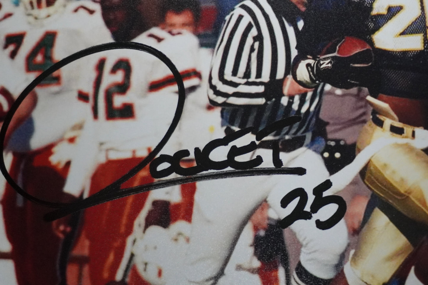 RAGHIB "ROCKET" ISMAIL SIGNED 8x10 Notre Dame BAS COA