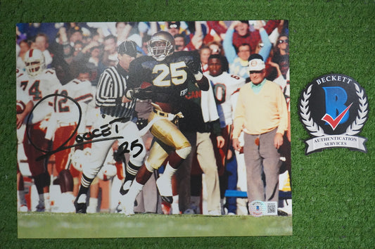 RAGHIB "ROCKET" ISMAIL SIGNED 8x10 Notre Dame BAS COA