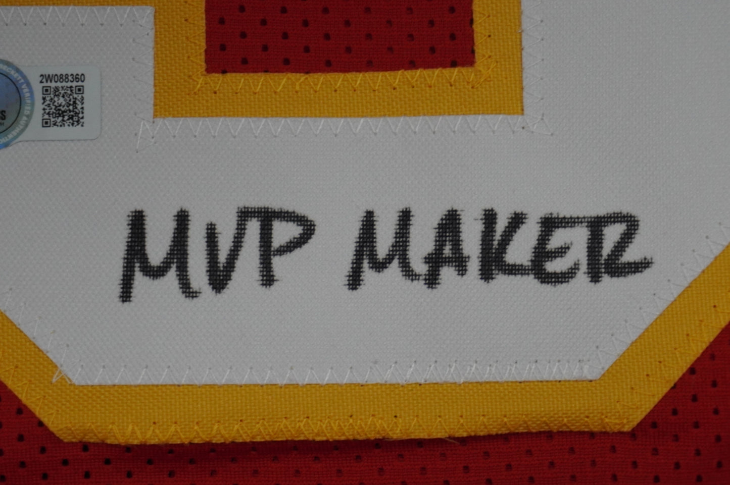 PAT PATRICK MAHOMES SR KANSAS CITY CHIEFS SIGNED JERSEY w/OG MVPMAKER BAS