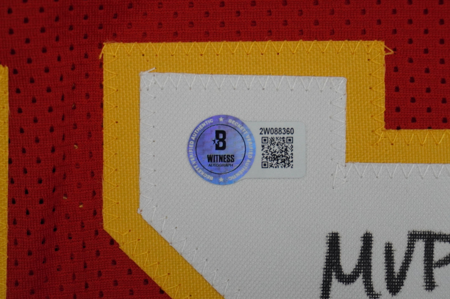 PAT PATRICK MAHOMES SR KANSAS CITY CHIEFS SIGNED JERSEY w/OG MVPMAKER BAS