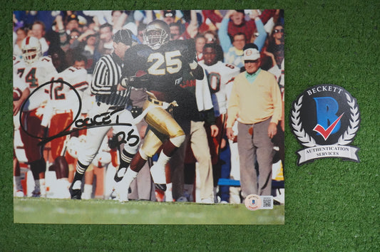 RAGHIB "ROCKET" ISMAIL SIGNED 8x10 Notre Dame BAS COA