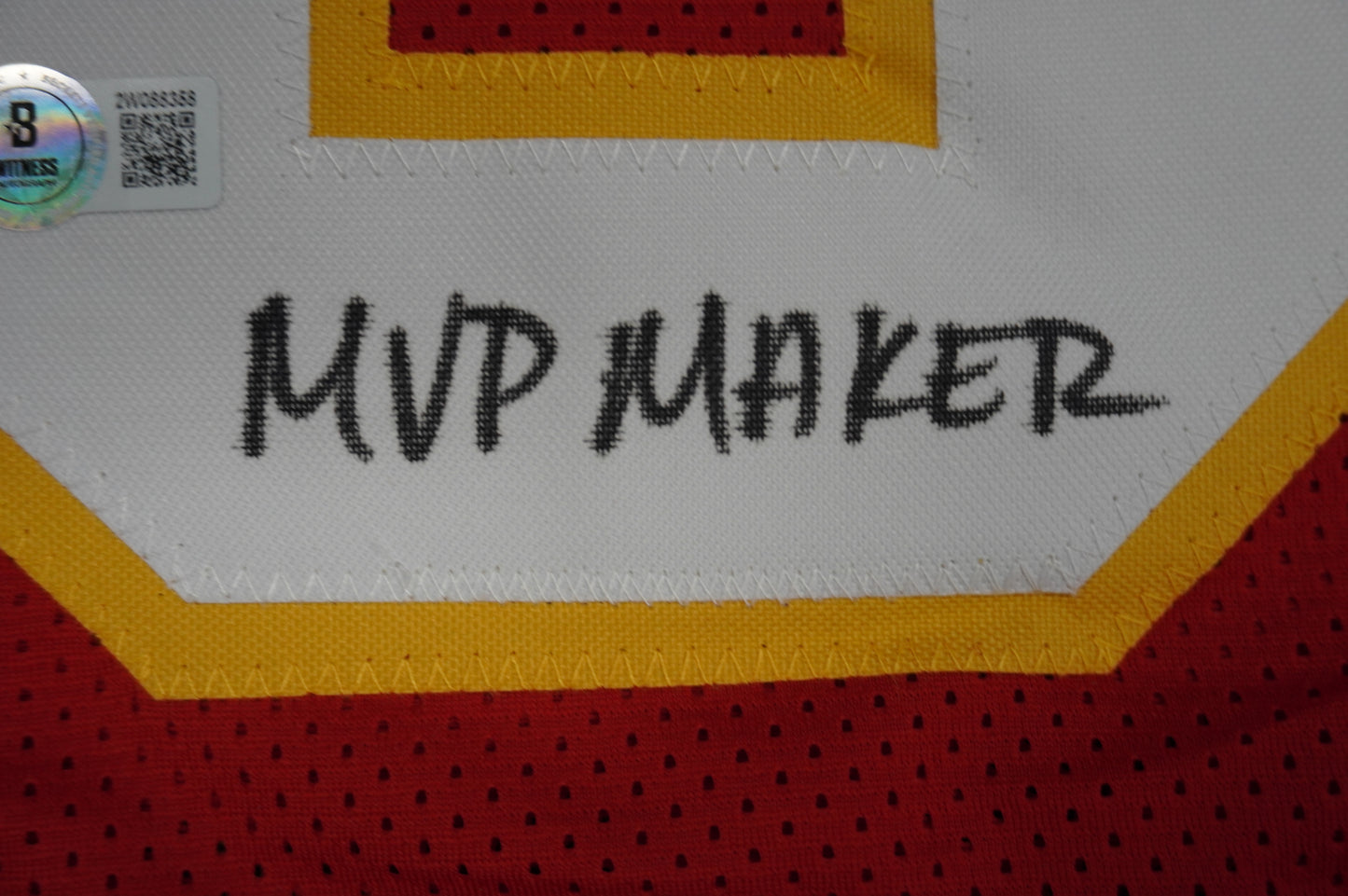 PAT PATRICK MAHOMES SR KANSAS CITY CHIEFS SIGNED JERSEY w/OG MVPMAKER BAS