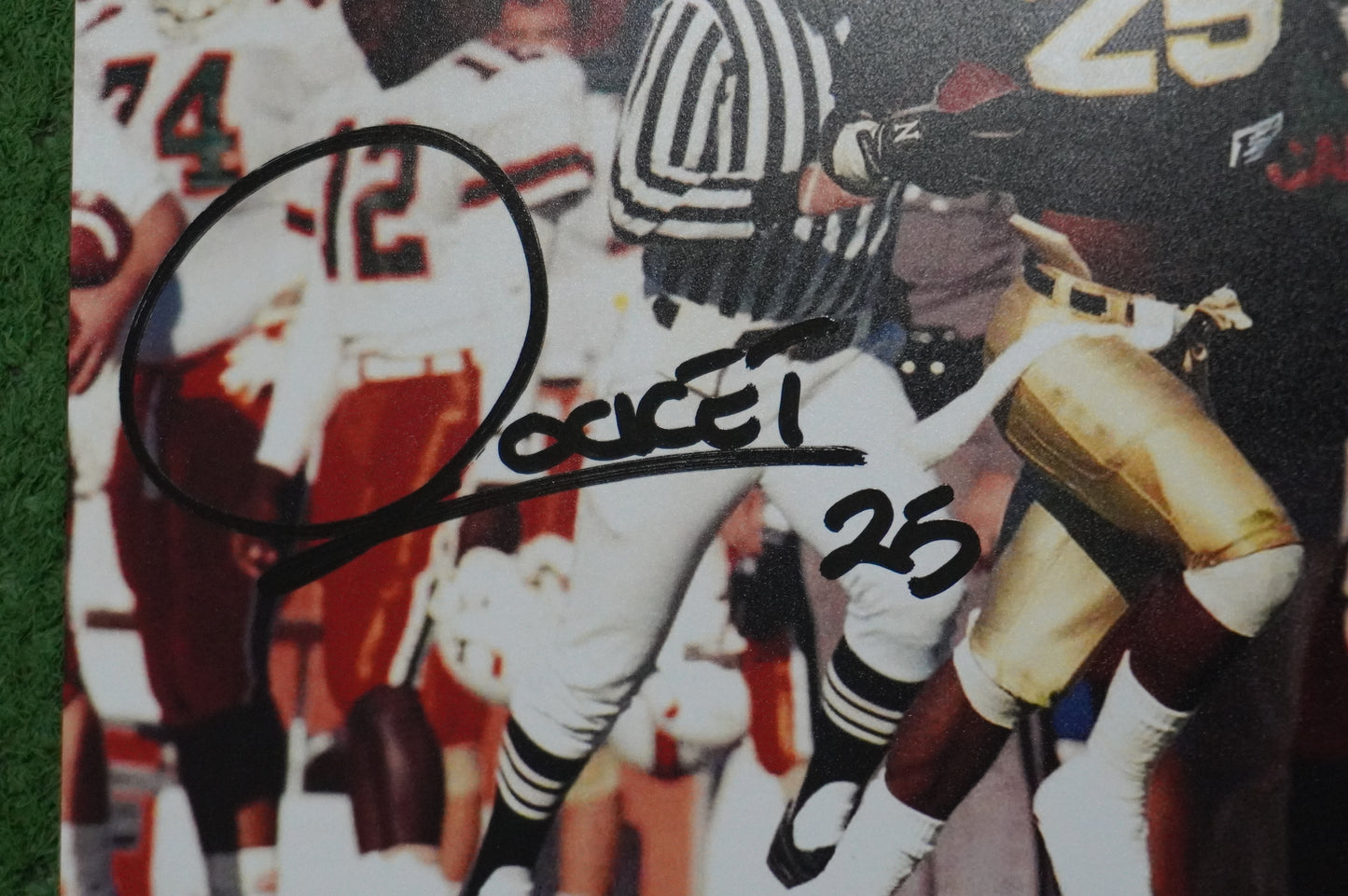RAGHIB "ROCKET" ISMAIL SIGNED 8x10 Notre Dame BAS COA