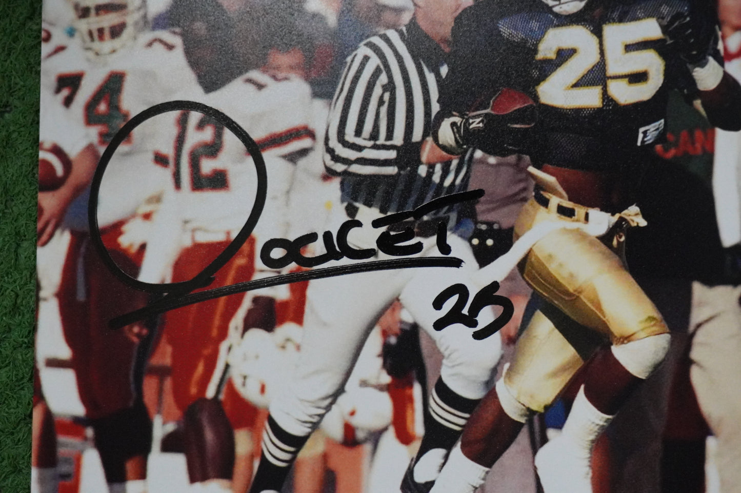 RAGHIB "ROCKET" ISMAIL SIGNED 8x10 Notre Dame BAS COA
