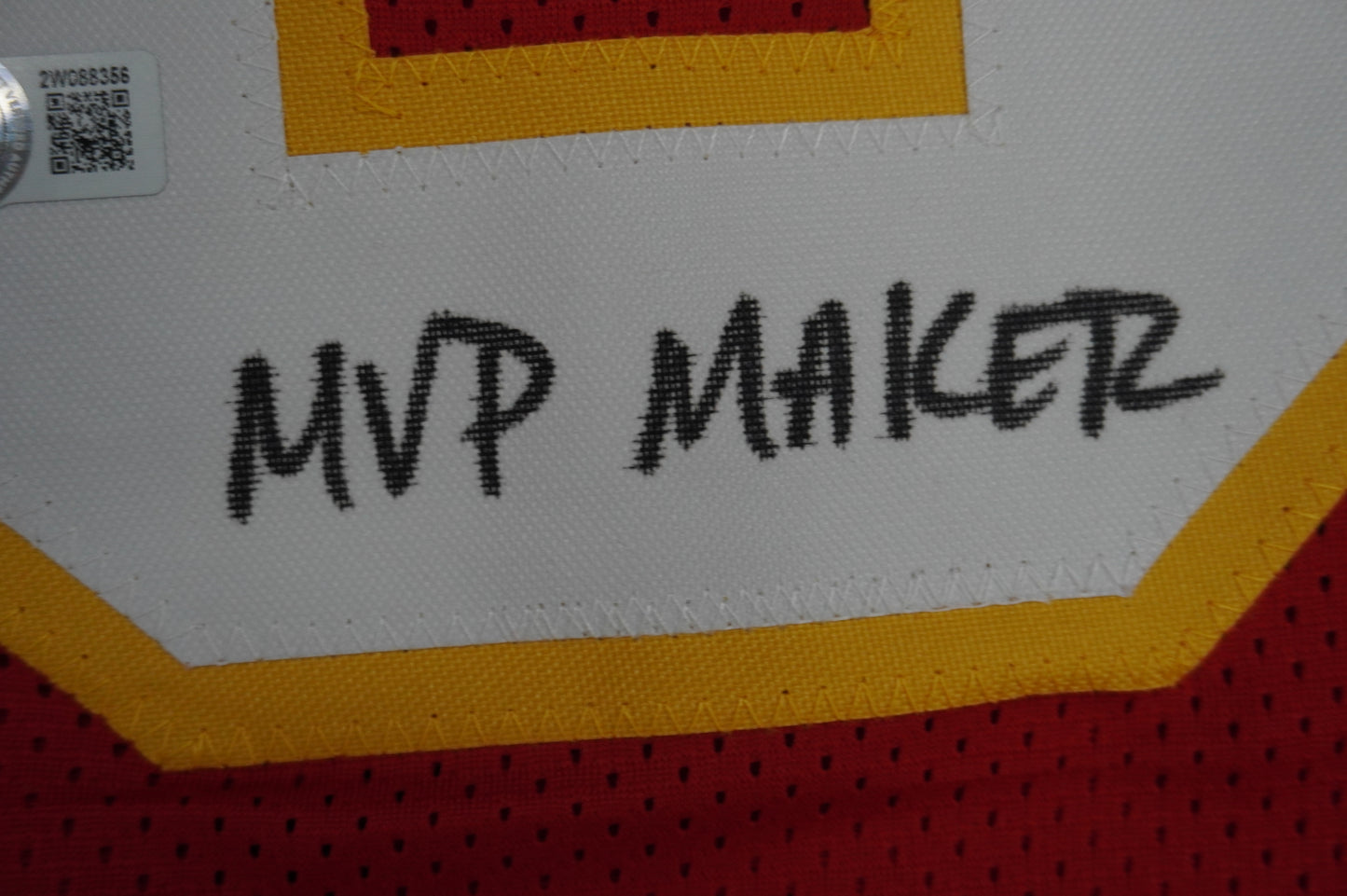 PAT PATRICK MAHOMES SR KANSAS CITY CHIEFS SIGNED JERSEY w/OG MVPMAKER BAS
