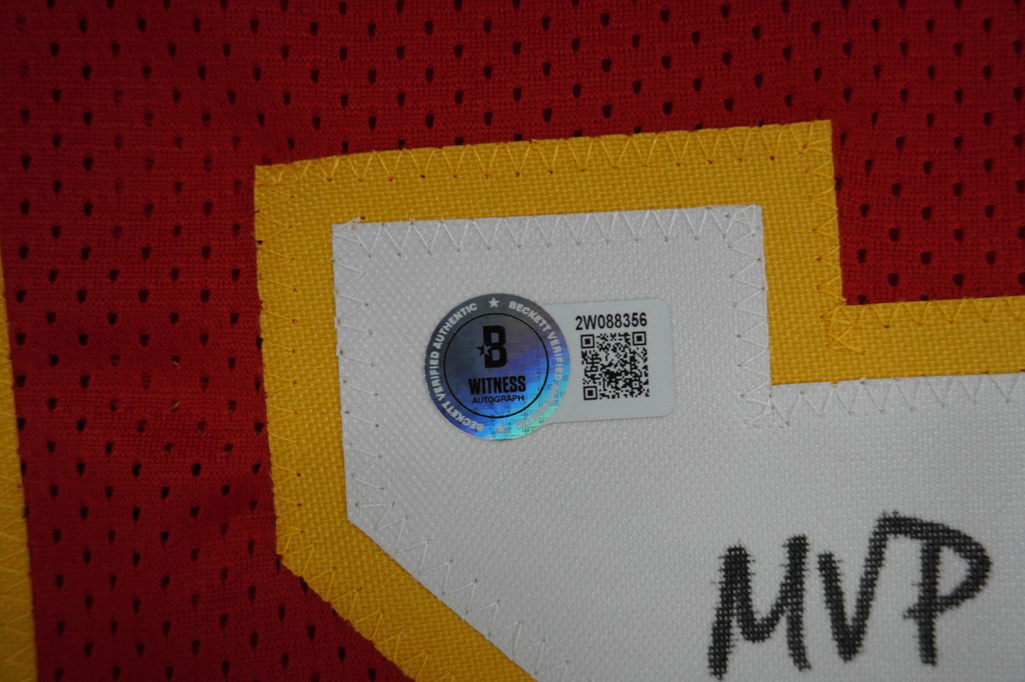 PAT PATRICK MAHOMES SR KANSAS CITY CHIEFS SIGNED JERSEY w/OG MVPMAKER BAS