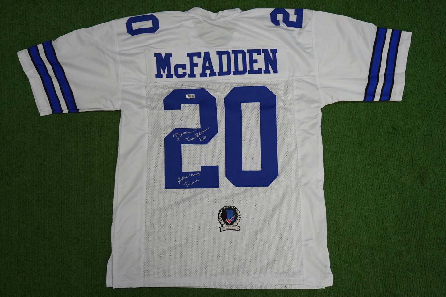 DARREN McFADDEN DALLAS COWBOYS SIGNED JERSEY w/Americas Team XL BAS