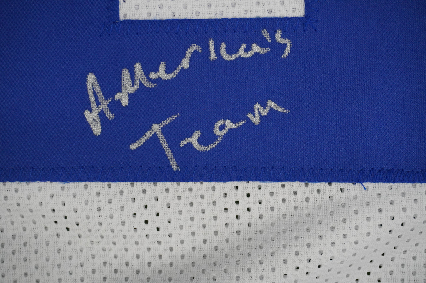 DARREN McFADDEN DALLAS COWBOYS SIGNED JERSEY w/Americas Team XL BAS