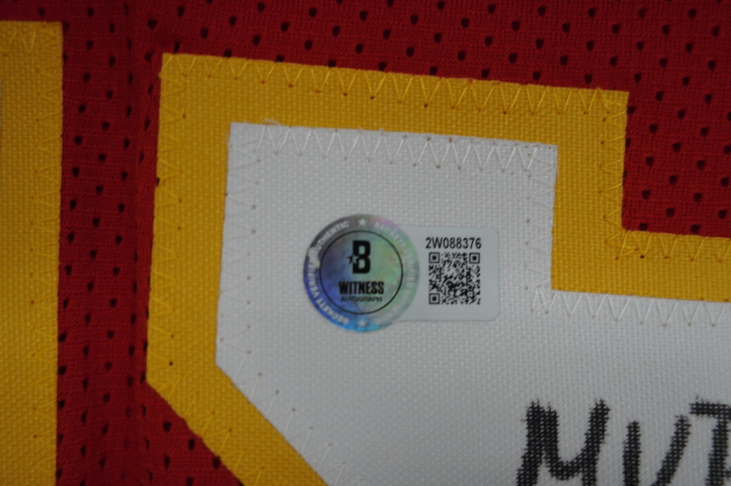 PAT PATRICK MAHOMES SR KANSAS CITY CHIEFS SIGNED JERSEY w/OG MVPMAKER BAS