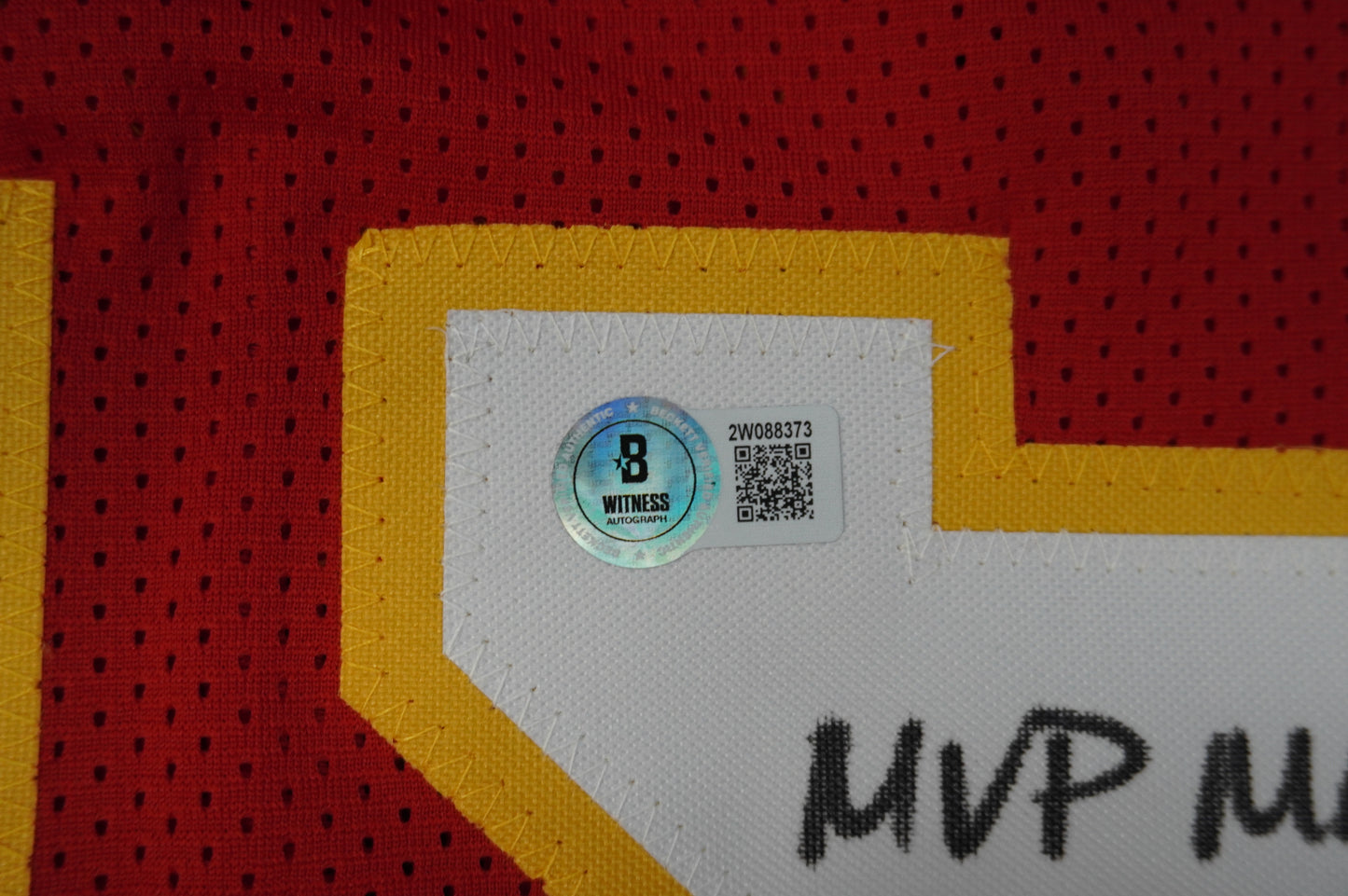 PAT PATRICK MAHOMES SR KANSAS CITY CHIEFS SIGNED JERSEY w/OG MVPMAKER BAS