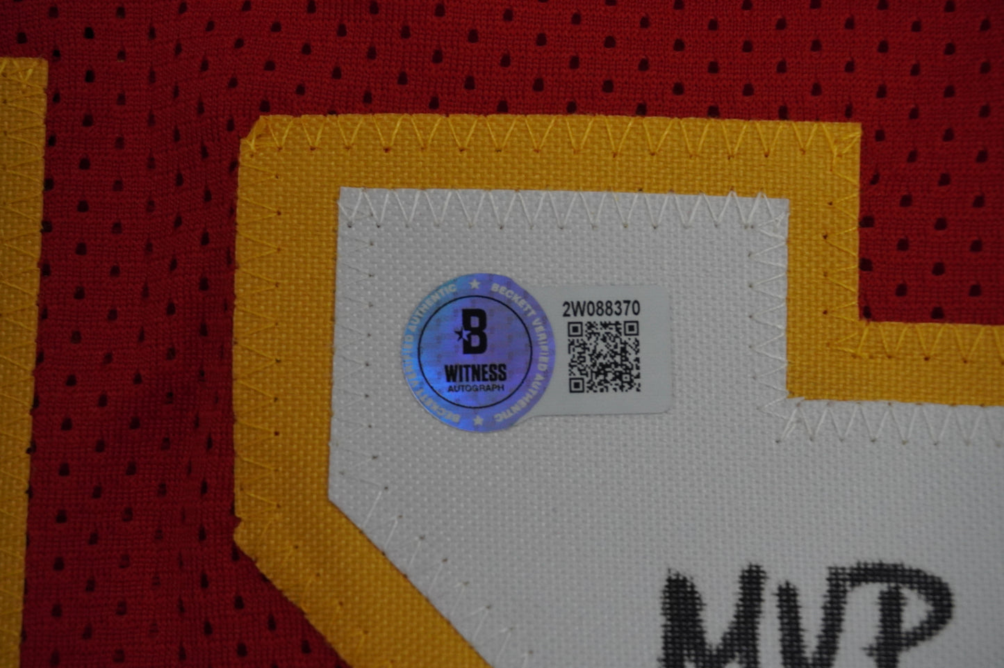 PAT PATRICK MAHOMES SR KANSAS CITY CHIEFS SIGNED JERSEY w/OG MVPMAKER BAS