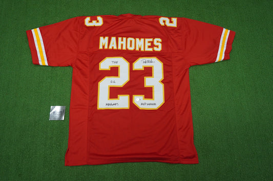 PAT PATRICK MAHOMES SR KANSAS CITY CHIEFS SIGNED JERSEY w/OG MVPMAKER BAS
