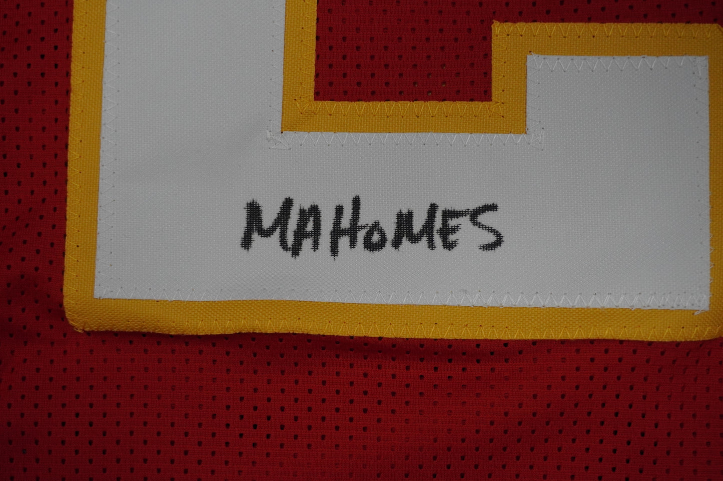 PAT PATRICK MAHOMES SR KANSAS CITY CHIEFS SIGNED JERSEY w/OG MVPMAKER BAS