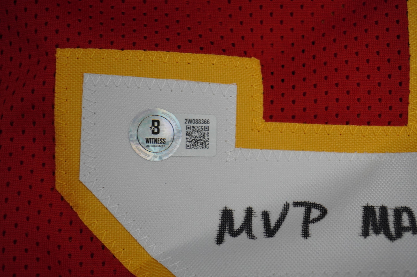 PAT PATRICK MAHOMES SR KANSAS CITY CHIEFS SIGNED JERSEY w/OG MVPMAKER BAS