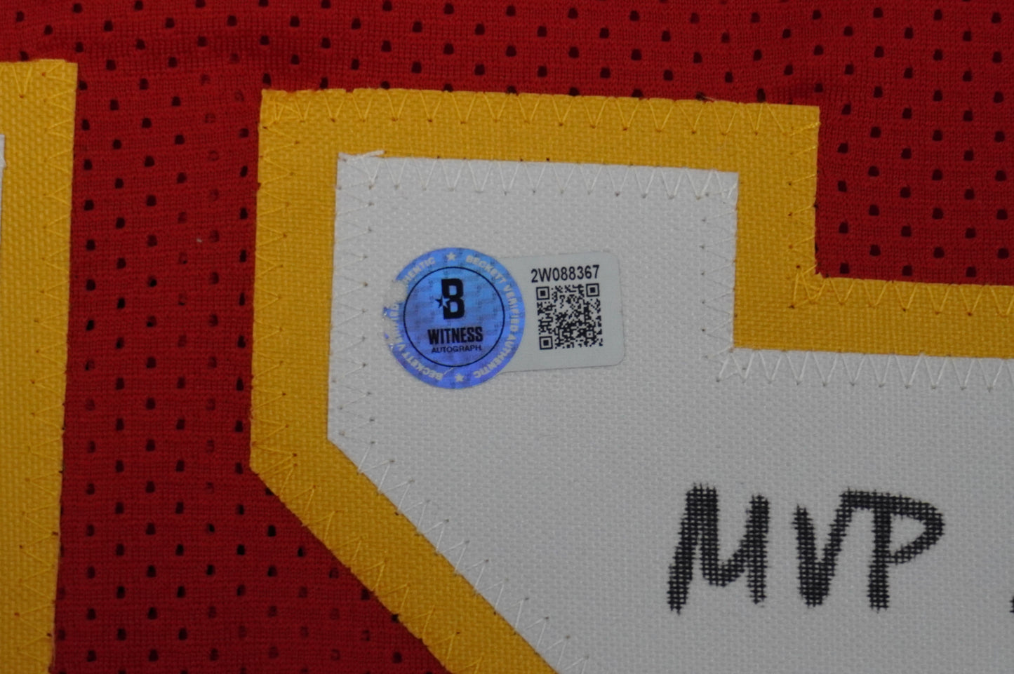 PAT PATRICK MAHOMES SR KANSAS CITY CHIEFS SIGNED JERSEY w/OG MVPMAKER BAS