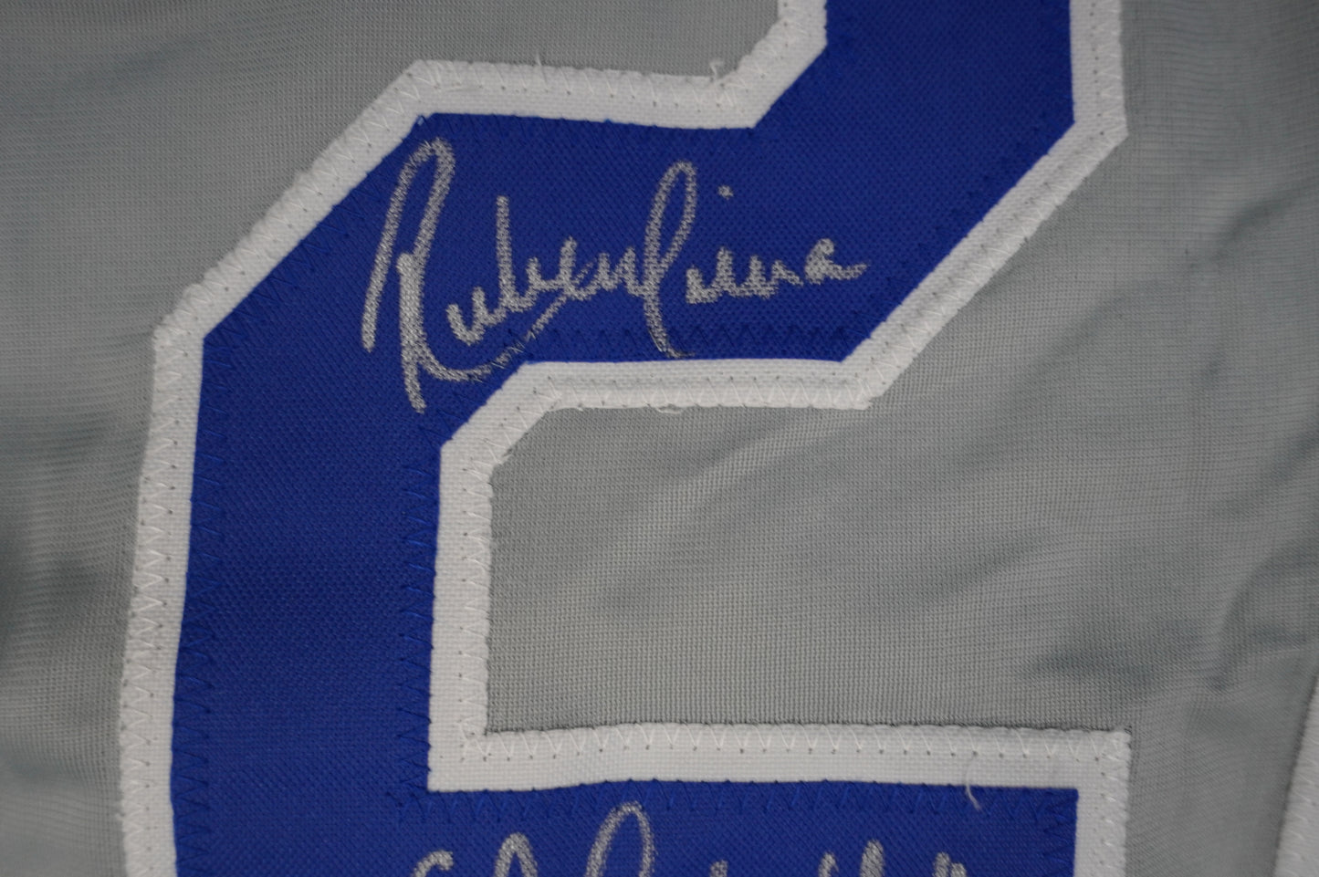 RUBEN SIERRA TEXAS RANGERS SIGNED ROAD JERSEY w/El Caballo BAS COA