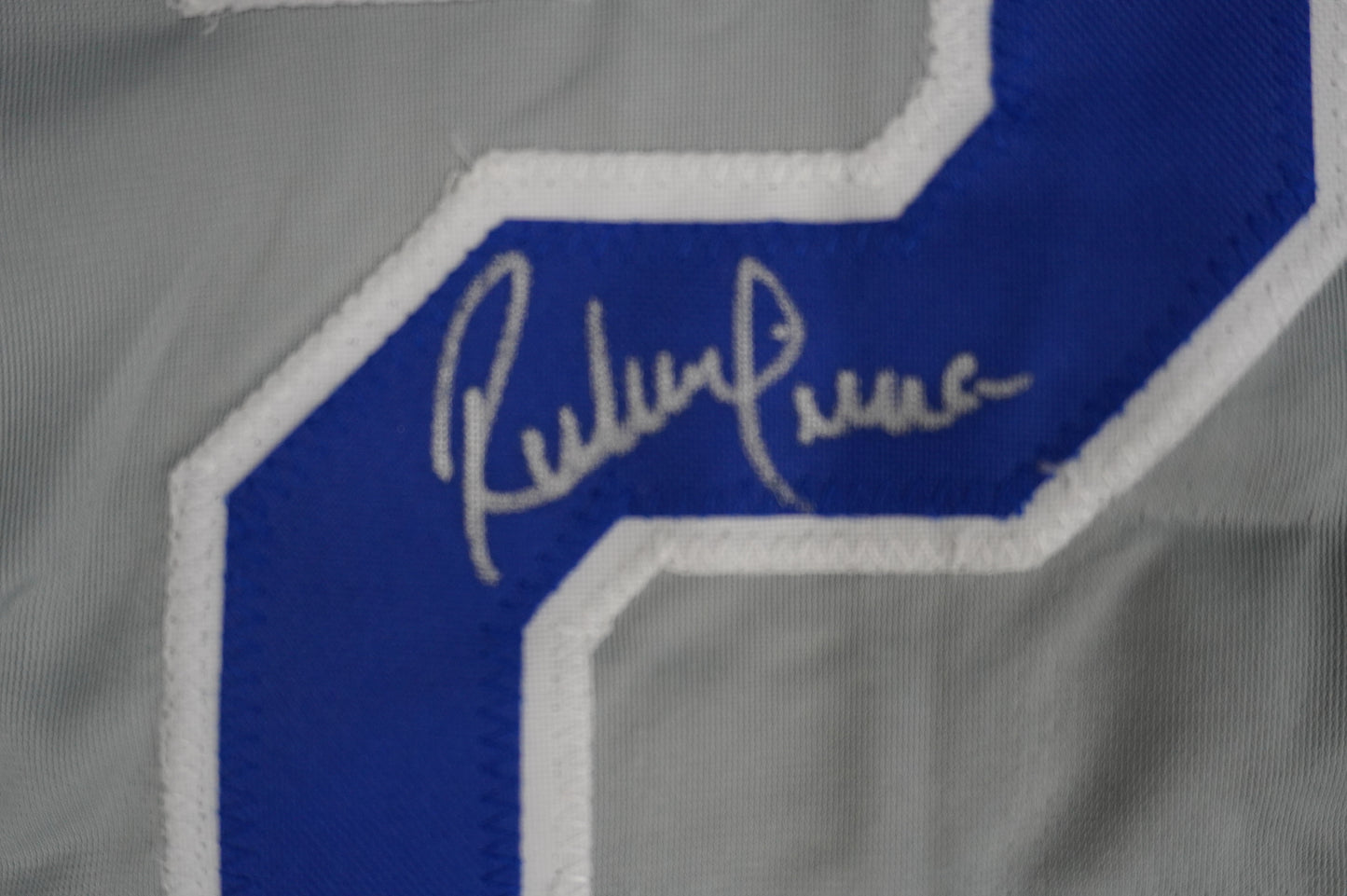 RUBEN SIERRA TEXAS RANGERS SIGNED ROAD JERSEY w/El Caballo BAS COA