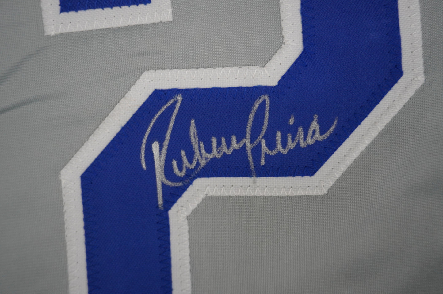 RUBEN SIERRA TEXAS RANGERS SIGNED ROAD JERSEY BAS COA