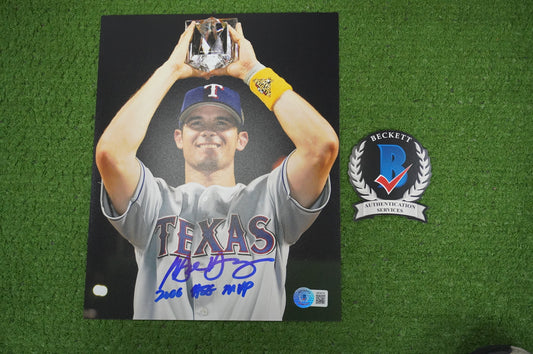 MICHAEL YOUNG SIGNED 8x10 PHOTO 2006 All-Star Game w/"2006 ASG MVP" BAS COA
