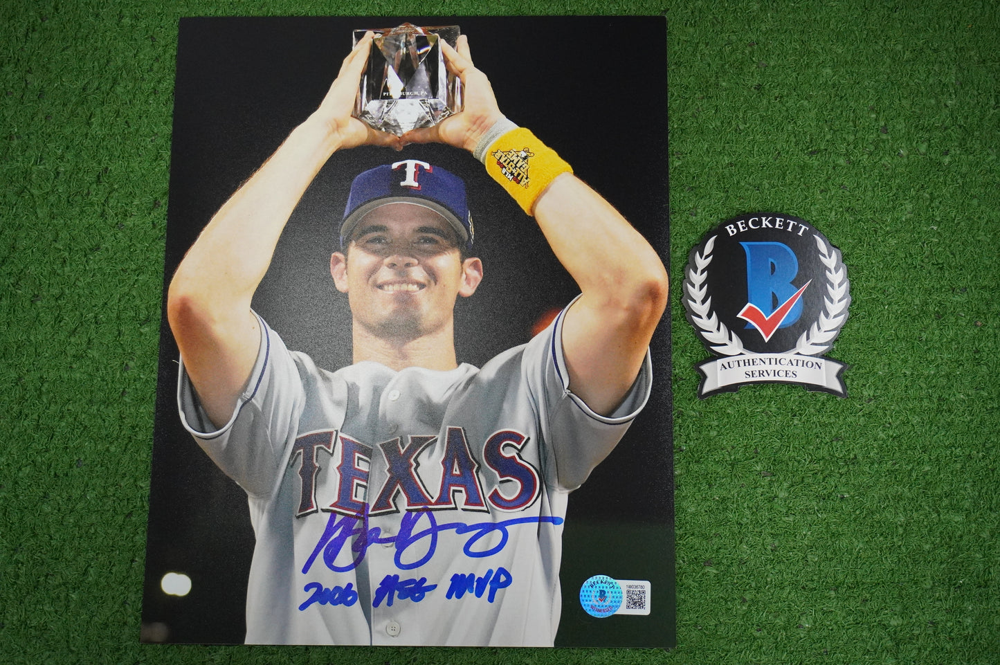 MICHAEL YOUNG SIGNED 8x10 PHOTO 2006 All-Star Game w/"2006 ASG MVP" BAS COA