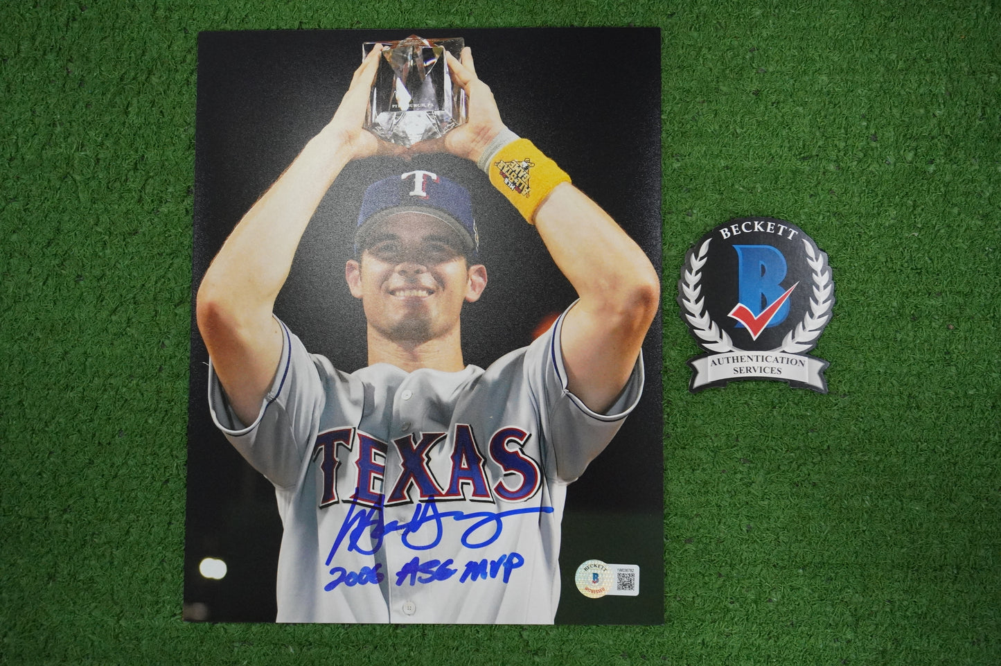 MICHAEL YOUNG SIGNED 8x10 PHOTO 2006 All-Star Game w/"2006 ASG MVP" BAS COA