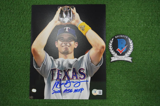 MICHAEL YOUNG SIGNED 8x10 PHOTO 2006 All-Star Game w/"2006 ASG MVP" BAS COA