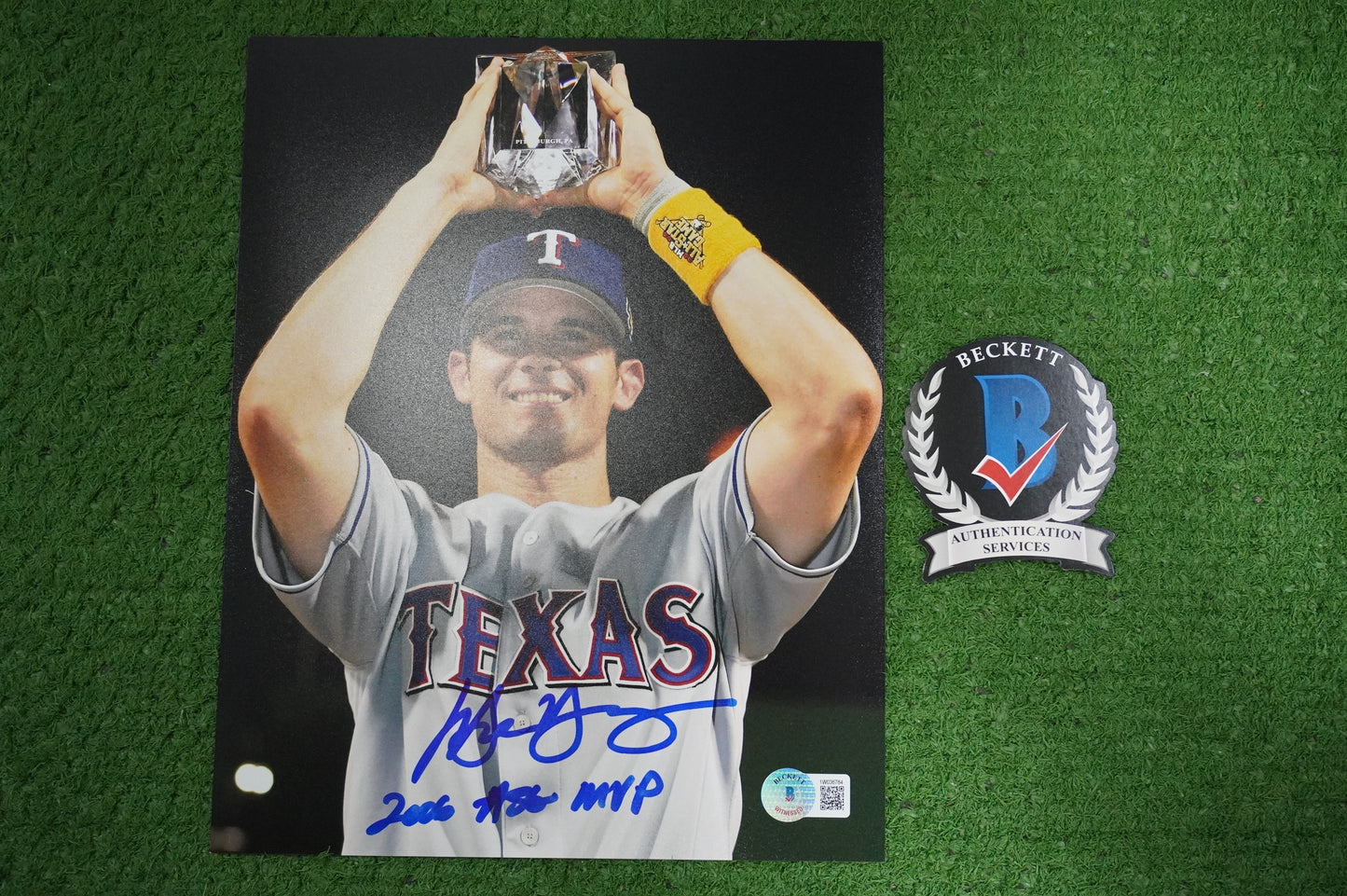 MICHAEL YOUNG SIGNED 8x10 PHOTO 2006 All-Star Game w/"2006 ASG MVP" BAS COA