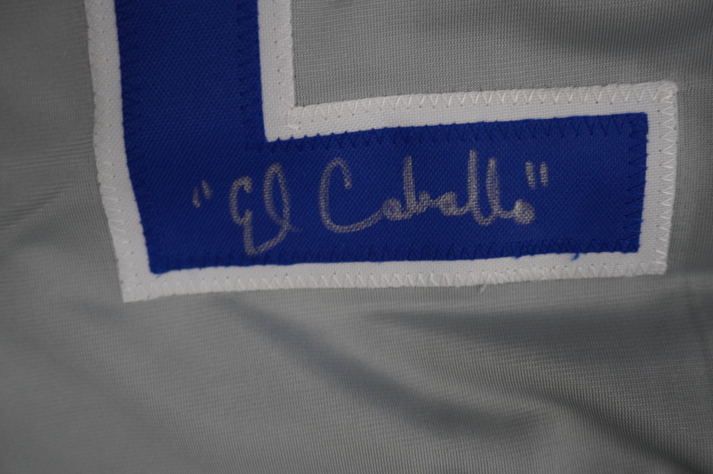 RUBEN SIERRA TEXAS RANGERS SIGNED ROAD JERSEY w/El Caballo BAS COA