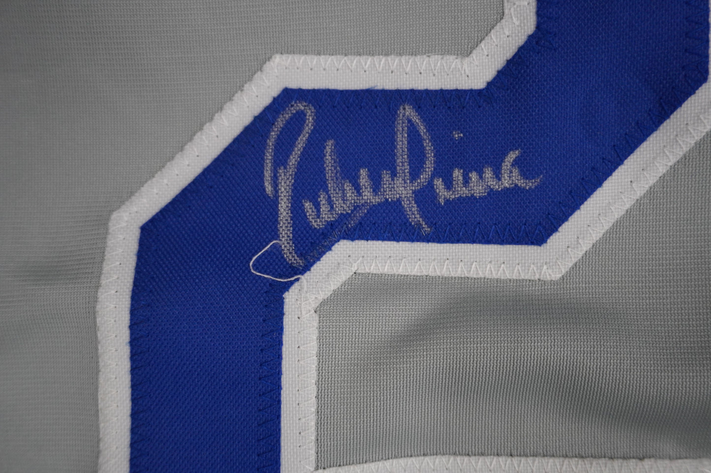 RUBEN SIERRA TEXAS RANGERS SIGNED ROAD JERSEY w/El Caballo BAS COA