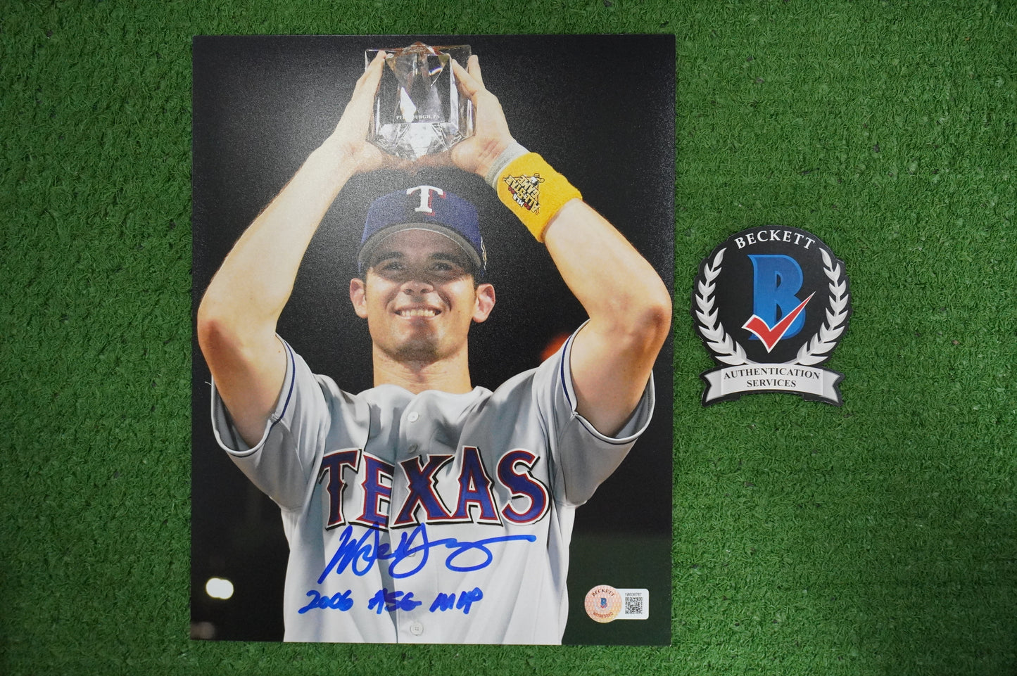 MICHAEL YOUNG SIGNED 8x10 PHOTO 2006 All-Star Game w/"2006 ASG MVP" BAS COA