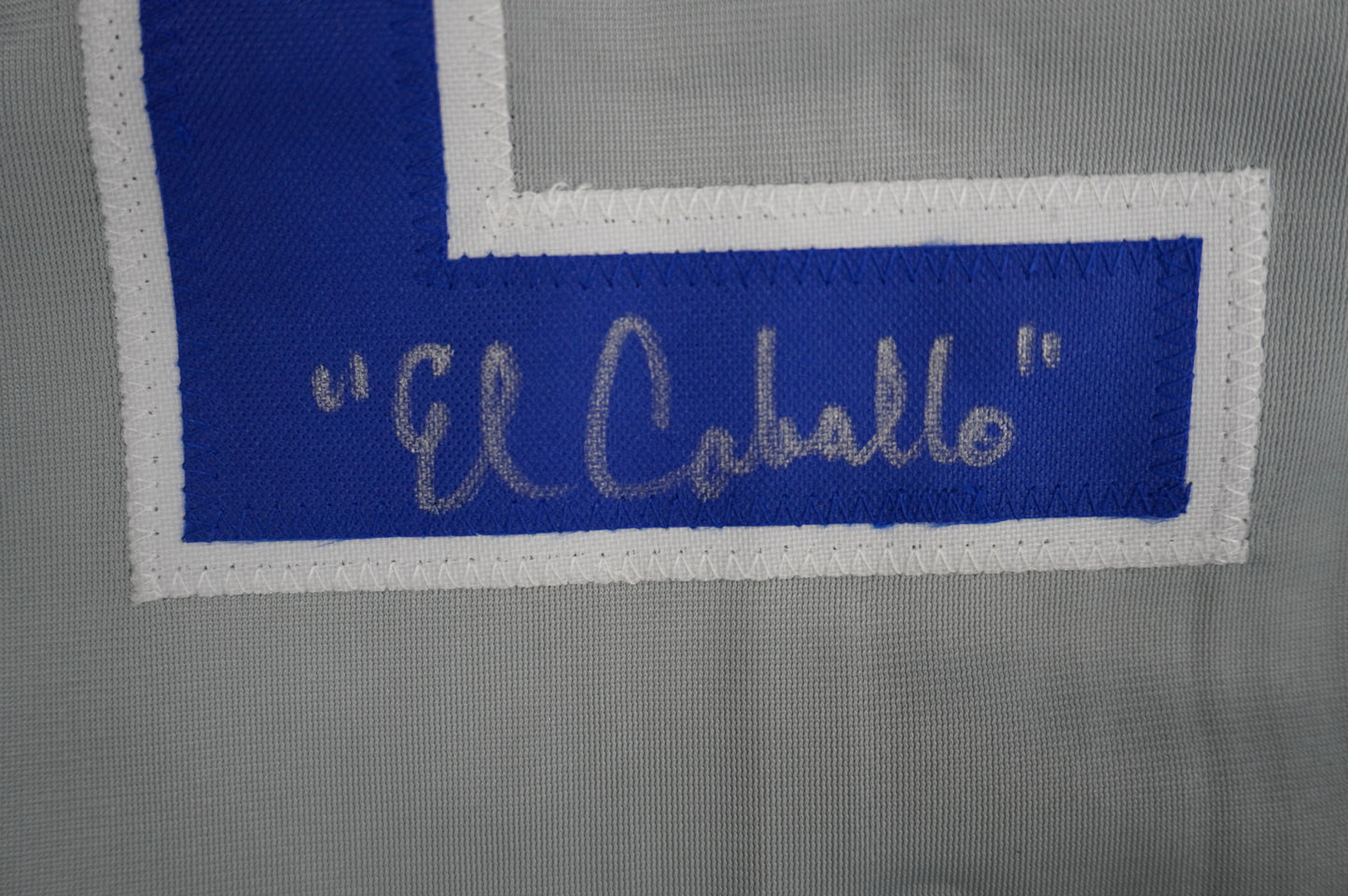 RUBEN SIERRA TEXAS RANGERS SIGNED ROAD JERSEY w/El Caballo BAS COA