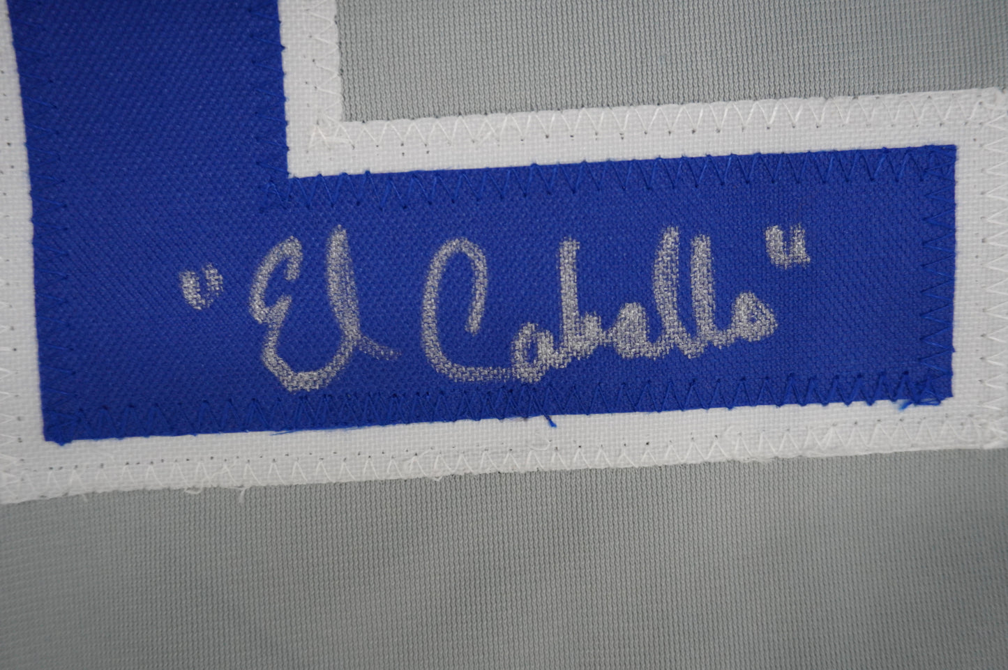 RUBEN SIERRA TEXAS RANGERS SIGNED ROAD JERSEY w/El Caballo BAS COA