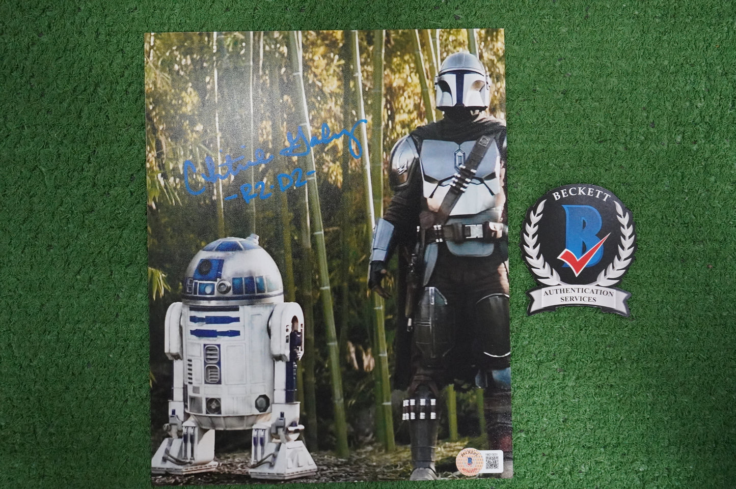 CHRISTINE GALEY SIGNED 8x10 Photo STAR WARS R2-D2 BAS COA