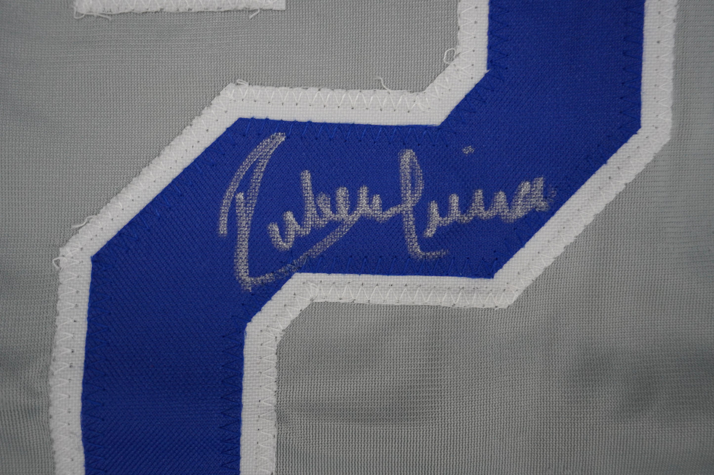 RUBEN SIERRA TEXAS RANGERS SIGNED ROAD JERSEY w/El Caballo BAS COA