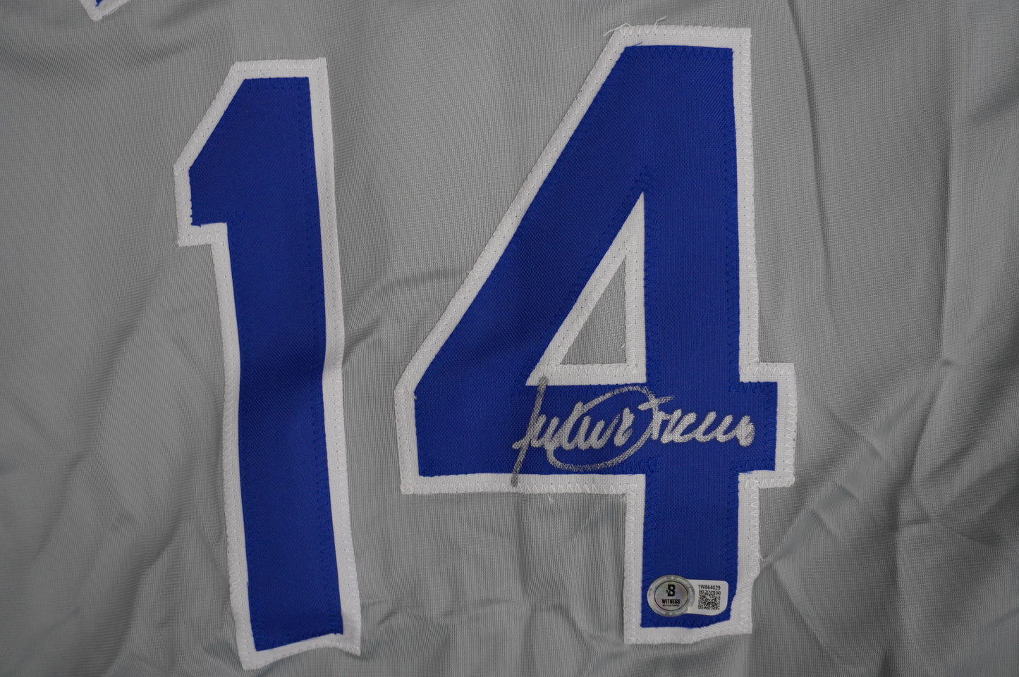 JULIO FRANCO TEXAS RANGERS SIGNED ROAD JERSEY BAS COA