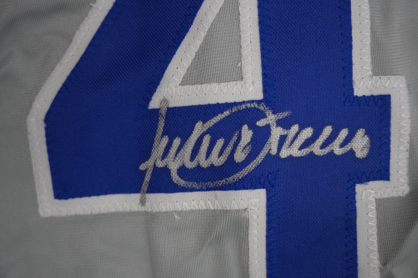 JULIO FRANCO TEXAS RANGERS SIGNED ROAD JERSEY BAS COA