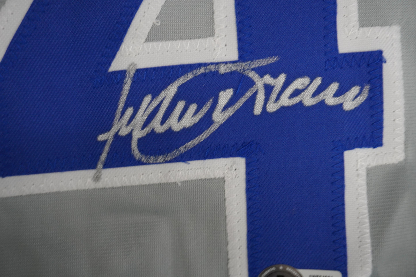 JULIO FRANCO TEXAS RANGERS SIGNED ROAD JERSEY BAS COA