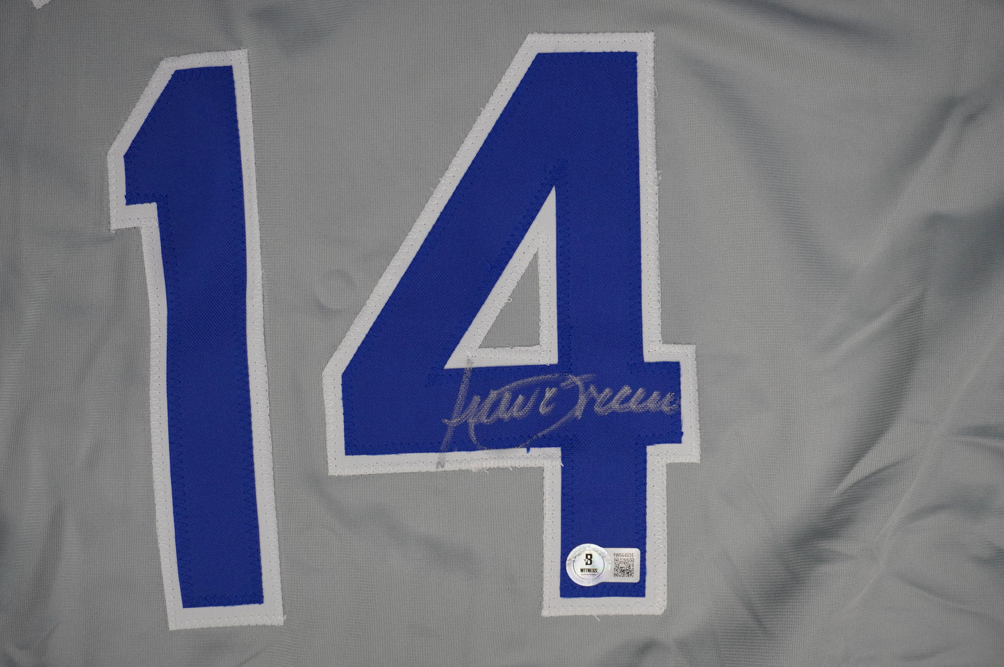 JULIO FRANCO TEXAS RANGERS SIGNED ROAD JERSEY BAS COA