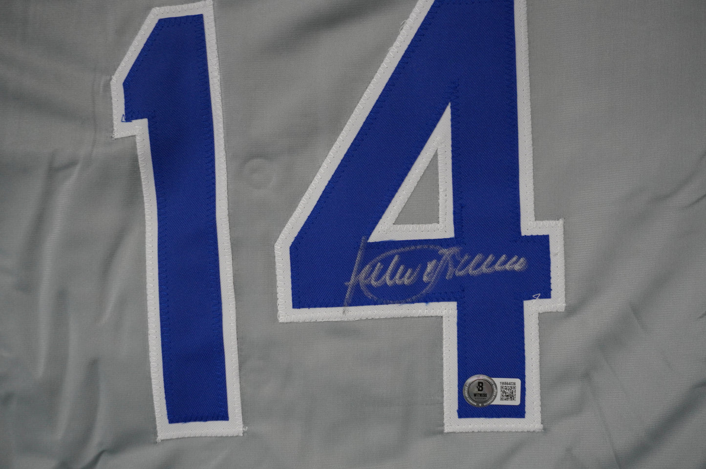 JULIO FRANCO TEXAS RANGERS SIGNED ROAD JERSEY BAS COA