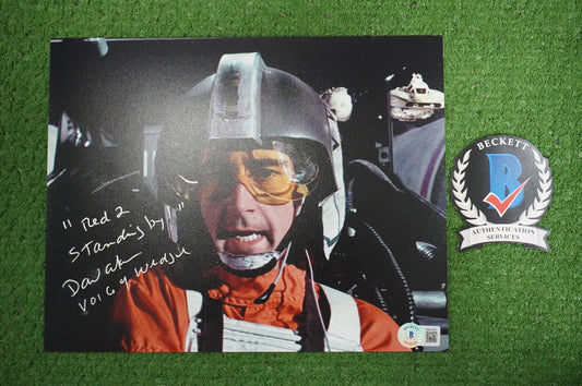 DAVID ANKRUM SIGNED 8x10 PHOTO STAR WARS Voice of Wedge w/Inscriptions BAS COA