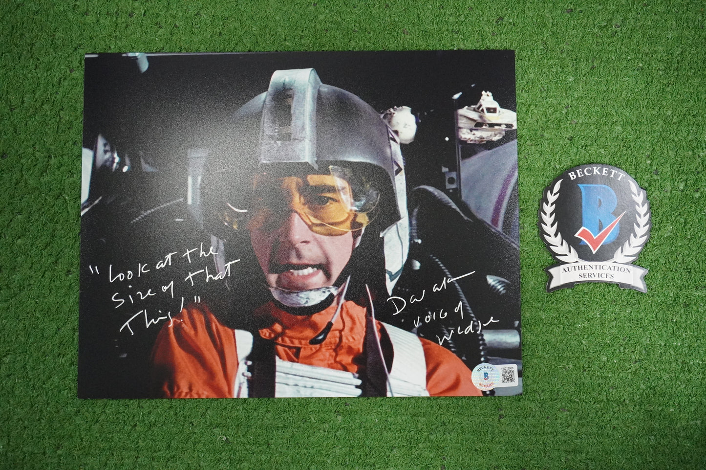 DAVID ANKRUM SIGNED 8x10 PHOTO STAR WARS Voice of Wedge w/Inscriptions BAS COA
