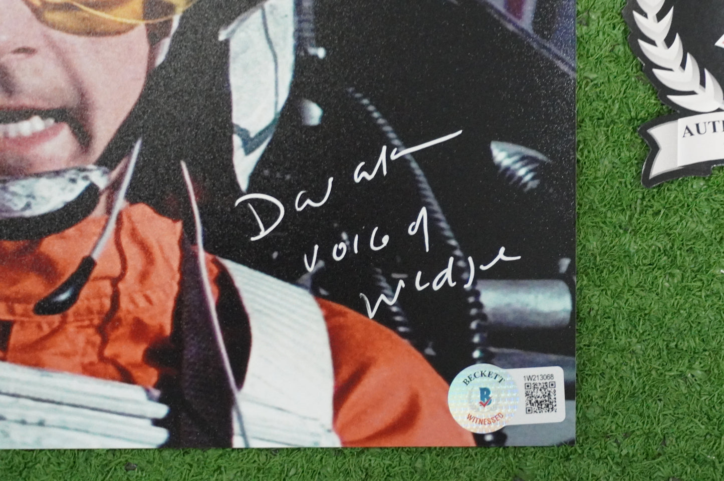 DAVID ANKRUM SIGNED 8x10 PHOTO STAR WARS Voice of Wedge w/Inscriptions BAS COA