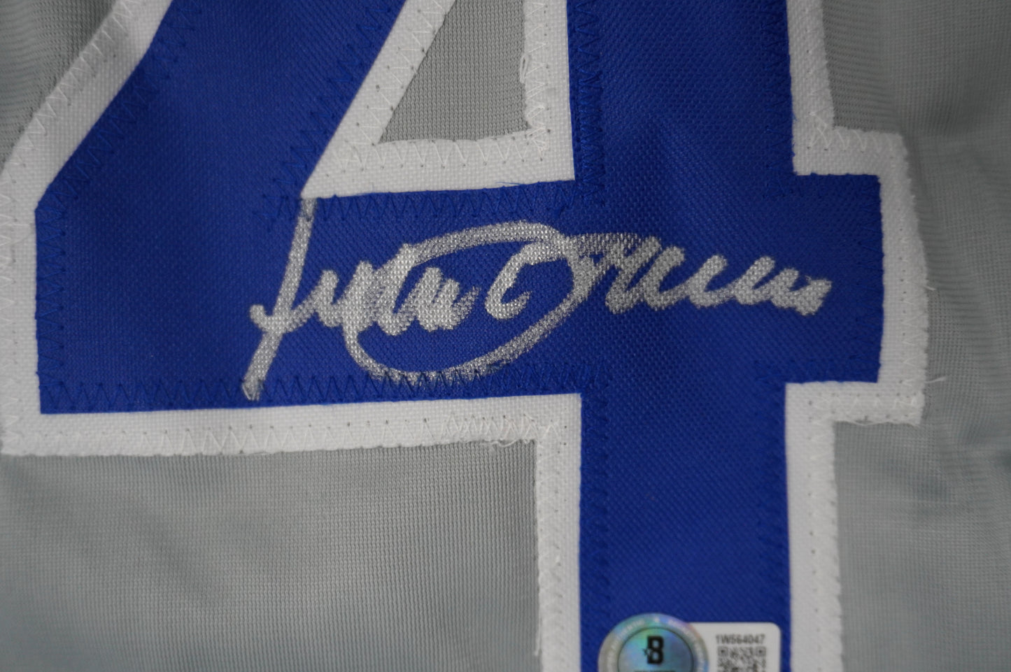 JULIO FRANCO TEXAS RANGERS SIGNED ROAD JERSEY BAS COA