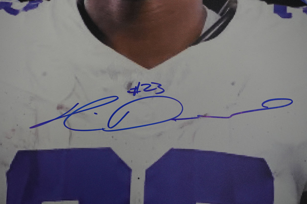 RICO DOWDLE DALLAS COWBOYS SIGNED 24x36 Dallas Card Show FOAM BOARD BAS